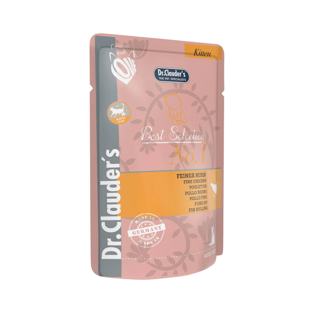 د. كلاودرز بيست سيلكشن رقم 1 أظرف دجاج للقطط الصغيرة 85غ - حبة