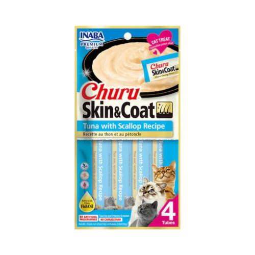 INABA Churu Skin&Coat with Scallop 4x14g - عنوان